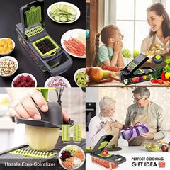 16-in-1 Kitchen Tool Set – Vegetable & Fruit Slicer, Dicer, Cutter, Chopper with Peeler