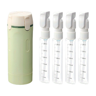 4-in-1 Travel Dispenser Bottle – Portable Cosmetic & Shampoo Container with Pump & Measurement Markings