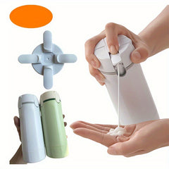 4-in-1 Travel Dispenser Bottle – Portable Cosmetic & Shampoo Container with Pump & Measurement Markings