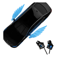Angel Wings LED Light for Bike & Car – RGB Decorative Wings Light, Floor Display Auto Accessories (Red/Blue/White)