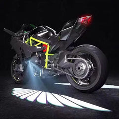 Angel Wings LED Light for Bike & Car – RGB Decorative Wings Light, Floor Display Auto Accessories (Red/Blue/White)