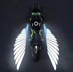 Angel Wings LED Light for Bike & Car – RGB Decorative Wings Light, Floor Display Auto Accessories (Red/Blue/White)