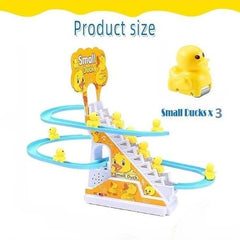 Duck Slide Track Toy – Stair Climbing Racing Toy with Lights & Music