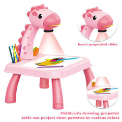 Kids Projection Drawing Board – LED Projector Painting & Writing Table