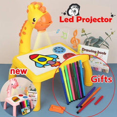 Kids Projection Drawing Board – LED Projector Painting & Writing Table