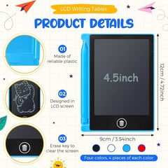 Multicolor LCD Writing Tablet – Erasable Drawing Board (4.5–16 Inch Sizes)