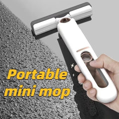 Portable Mini Squeeze Mop – Foldable Sponge Cleaner for Car, Kitchen & Windows, Self-Squeeze Cleaning Mop