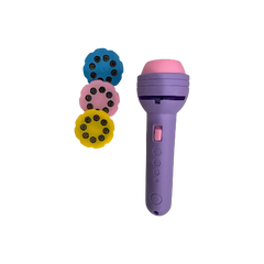 Kids Projection Flashlight Toy with 3 Image Discs – Educational Story Projector Torch for Children