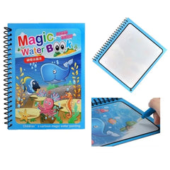 Magic Water Drawing Book for Kids – Reusable Coloring Doodle Board with Magic Water Pen