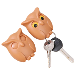3PCS Owl Key Holder Wall Hooks – Automatic Open Close Eyes Key Rack for Home Decor & Organization
