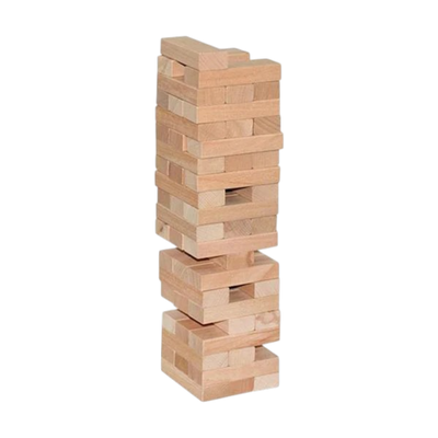 Wooden Jenga Game – 54-Piece Stacking Tower Family Game for Kids & Adults