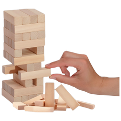 Wooden Jenga Game – 54-Piece Stacking Tower Family Game for Kids & Adults