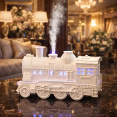 Creative Train Aroma Diffuser – Ultrasonic Cool Mist Humidifier with Dual Spray, LED Light & Remote Control