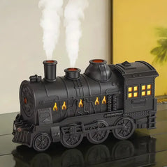 Creative Train Aroma Diffuser – Ultrasonic Cool Mist Humidifier with Dual Spray, LED Light & Remote Control