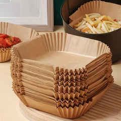 Air Fryer Liners 50/100 Pack – Non-Stick Parchment Paper for Oven & Microwave, Heat-Resistant