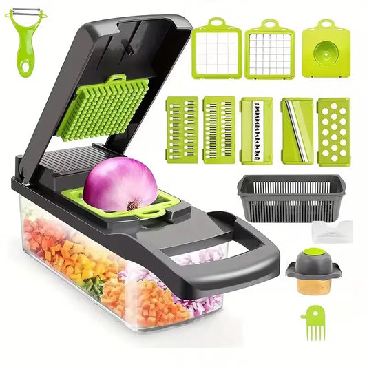 16-in-1 Kitchen Tool Set – Vegetable & Fruit Slicer, Dicer, Cutter, Chopper with Peeler - alternate view