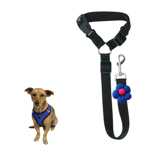 Dog Seat Belt Tether for Car – Adjustable Pet Safety Leash with Buckle for Vehicle Travel 1PC