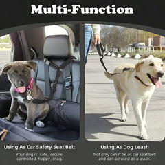 Dog Seat Belt Tether for Car – Adjustable Pet Safety Leash with Buckle for Vehicle Travel 1PC