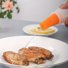 Silicone Basting Brush with Measurement Markings – Heat Resistant BBQ & Baking Brush, Non-Stick 1PC
