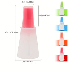 Silicone Basting Brush with Measurement Markings – Heat Resistant BBQ & Baking Brush, Non-Stick 1PC