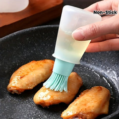 Silicone Basting Brush with Measurement Markings – Heat Resistant BBQ & Baking Brush, Non-Stick 1PC