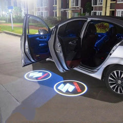 2PCS Car Door Logo Projection Lights – LED Welcome Courtesy Lights with Wiring, Universal Auto Door Shadow Light