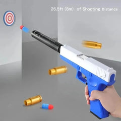 Realistic Shell Ejection Toy Blaster – Soft Foam Dart Launcher with Mock Silencer