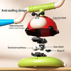 3-in-1 Kids Jump & Ring Toss Game – Musical Stomp Rocket Launcher Toy