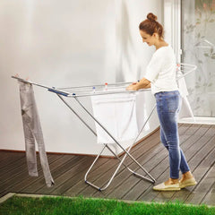 Foldable Laundry Drying Rack – Multi-Rod Clothes Drying Stand Air Drying