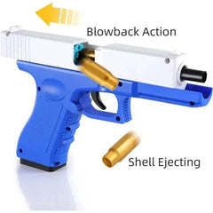 Realistic Shell Ejection Toy Blaster – Soft Foam Dart Launcher with Mock Silencer