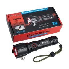 4-in-1 Emergency LED Flashlight – Safety Hammer, Seatbelt Cutter & Torch Tool