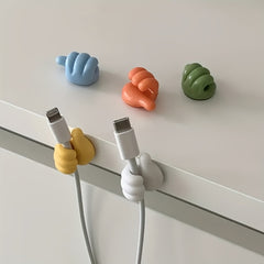 Thumb-Shaped Cable Clips 5/9 Pcs – Adhesive Desktop Organizer Hooks for Cable Management