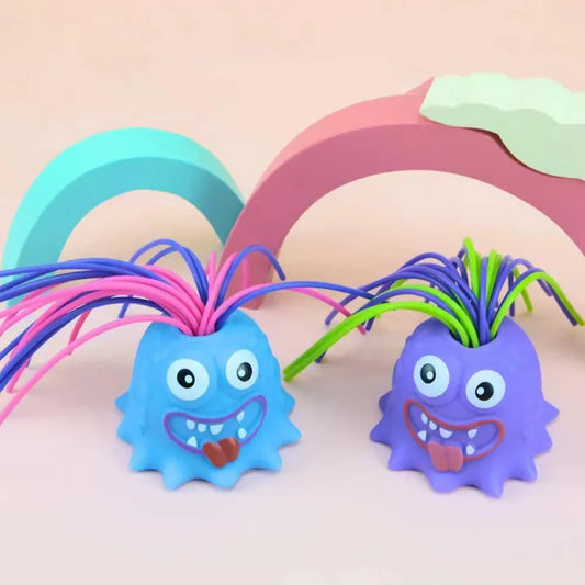 Pulling Hair Sound Monster Toy for Kids – Funny Interactive Scream Monster Toy for Boys & Girls - alternate view