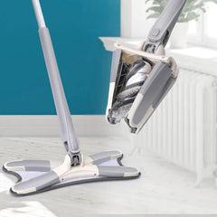 X-Type Flat Floor Mop with Microfiber Cloth – 360°
