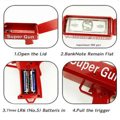 Super Money Spray Gun for Kids – Pretend Play Cash Launcher Toy