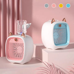 Mini Portable Air Conditioner USB Air Cooler Fan with Humidifier & Air Purifier