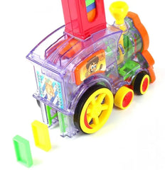 Automatic Domino Train Toy Set – Over 86 pcs Brick Laying Stacking Toy for Kids