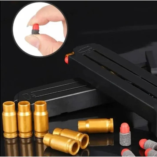 Realistic Shell Ejection Toy Blaster – Soft Foam Dart Launcher with Mock Silencer - alternate view