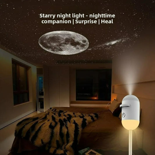 2-in-1 Galaxy Star Projector Night Light – USB Powered Starry Sky Ambient Lamp for Bedroom - alternate view