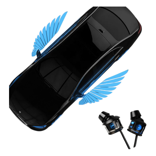 Angel Wings LED Light for Bike & Car – RGB Decorative Wings Light, Floor Display Auto Accessories (Red/Blue/White) - alternate view