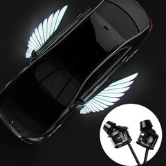 Angel Wings LED Light for Bike & Car – RGB Decorative Wings Light, Floor Display Auto Accessories (Red/Blue/White)