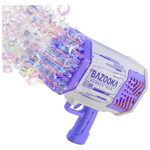 36 Holes Bubble Gun Bazooka for Kids – Automatic Bubble Blaster Machine Toy with High Output