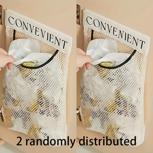 Wall Mounted Mesh Storage Bag – Large Capacity Hanging Organizer, Breathable Kitchen & Door Back Net Pouch - alternate view