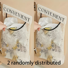 Wall Mounted Mesh Storage Bag – Large Capacity Hanging Organizer, Breathable Kitchen & Door Back Net Pouch