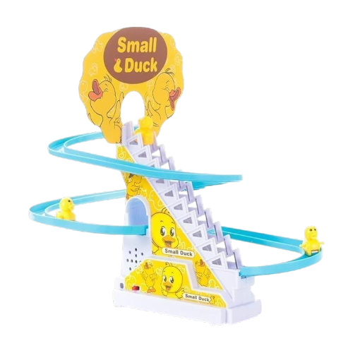 Duck Slide Track Toy – Stair Climbing Racing Toy with Lights & Music
