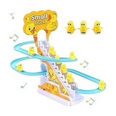 Duck Slide Track Toy – Stair Climbing Racing Toy with Lights & Music
