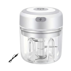 FLZH Electric Food Processor 250ml – USB Rechargeable Mini Chopper for Meat, Vegetables & Garlic