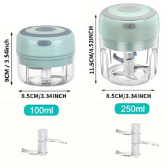 FLZH Electric Food Processor 250ml – USB Rechargeable Mini Chopper for Meat, Vegetables & Garlic