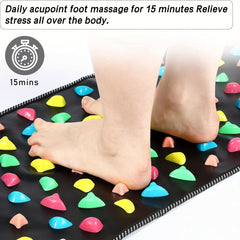 Acupressure Foot Massage Mat – Walk Stone Reflexology Mat for Foot Relaxation & Daily Wellness