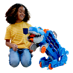 Hot Wheels City Ultimate Hauler T-Rex Truck – Transforming Car Carrier Toy with Storage for 20 Cars